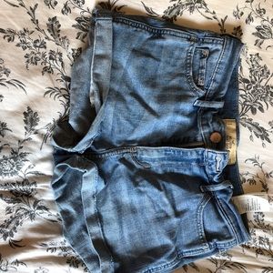 Denim high rise shorts